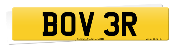 Registration number BOV 3R